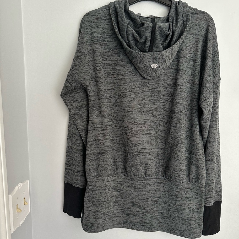 Athleta Womens Hoodie top Sz Small Grey Heather VGC - Picture 2 of 10